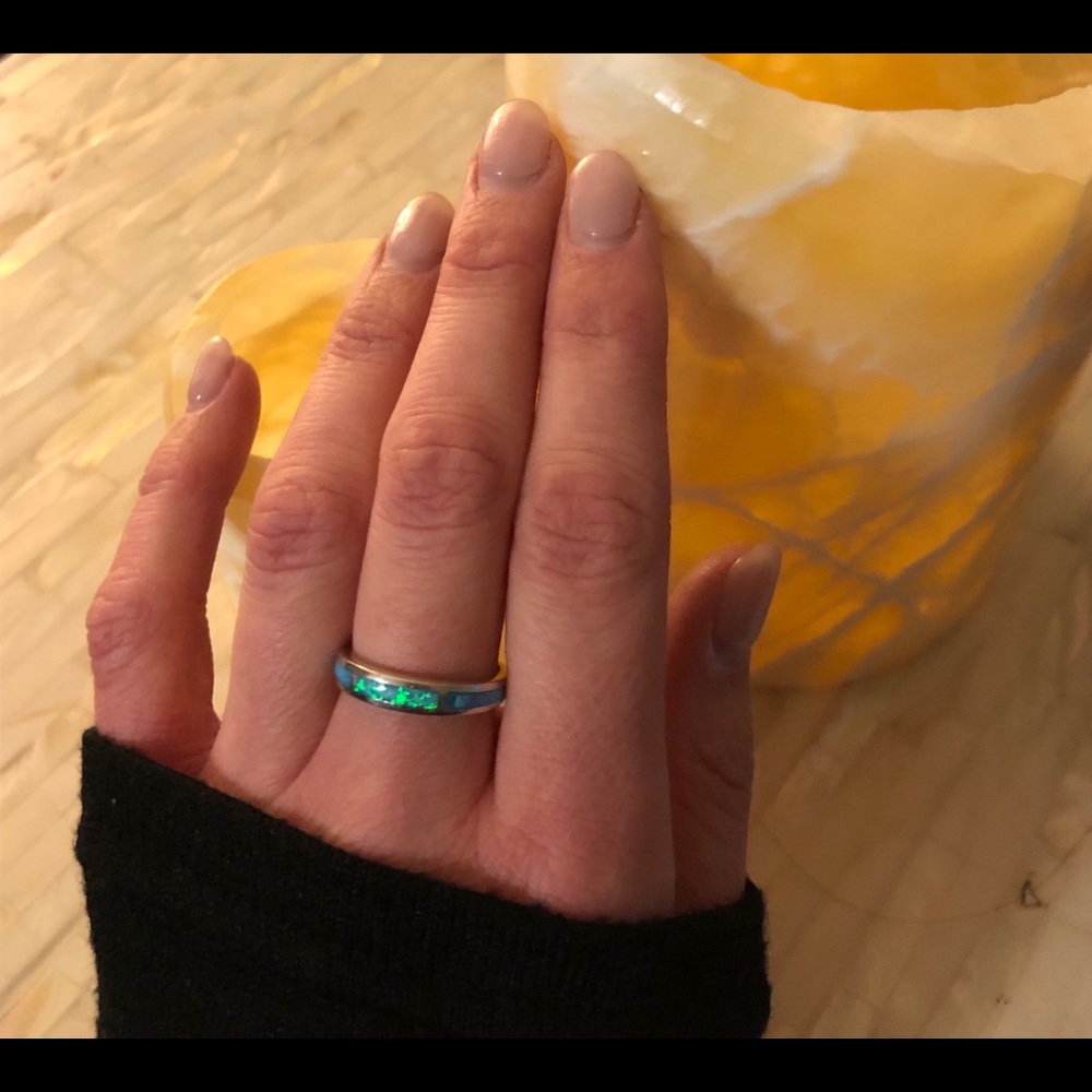 Sterilizing Silver Opal Ring - October Birthstone - image 1